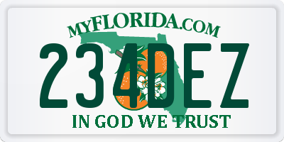 FL license plate 234DEZ