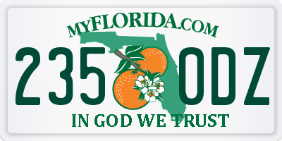 FL license plate 2350DZ