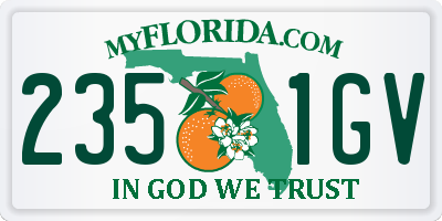 FL license plate 2351GV