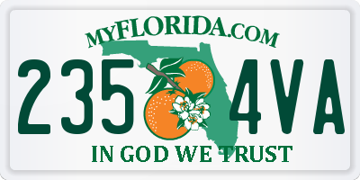 FL license plate 2354VA