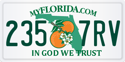 FL license plate 2357RV