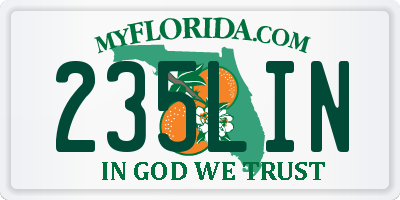 FL license plate 235LIN