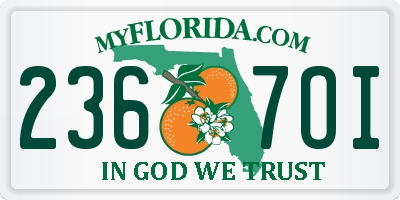 FL license plate 2367OI