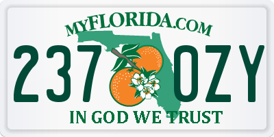 FL license plate 2370ZY