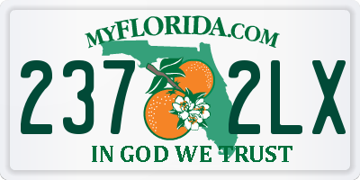FL license plate 2372LX