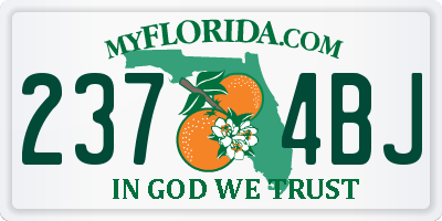 FL license plate 2374BJ