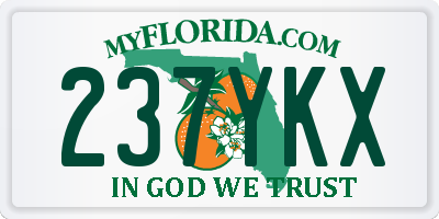 FL license plate 237YKX