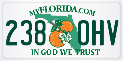 FL license plate 2380HV