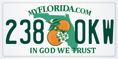 FL license plate 2380KW