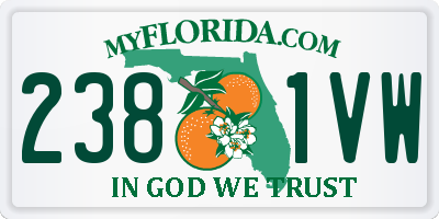 FL license plate 2381VW