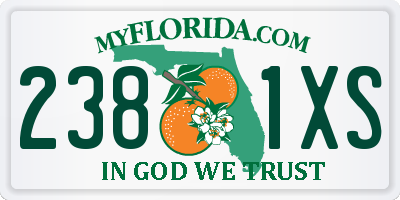 FL license plate 2381XS