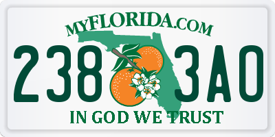 FL license plate 2383AO