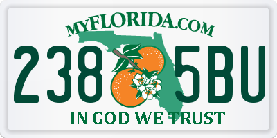 FL license plate 2385BU