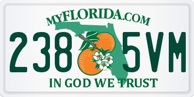FL license plate 2385VM