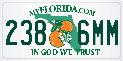 FL license plate 2386MM