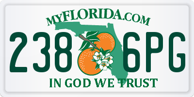 FL license plate 2386PG