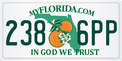 FL license plate 2386PP