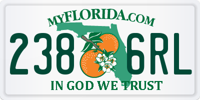 FL license plate 2386RL