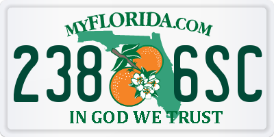 FL license plate 2386SC