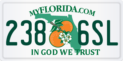FL license plate 2386SL