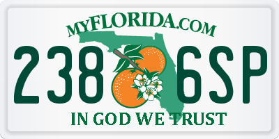 FL license plate 2386SP