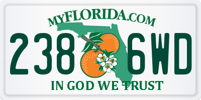 FL license plate 2386WD