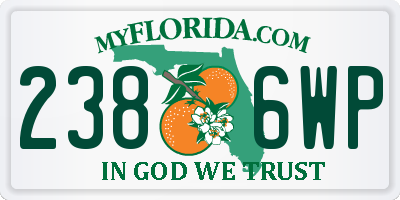 FL license plate 2386WP