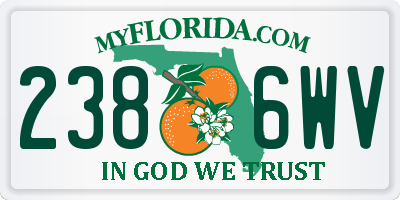 FL license plate 2386WV