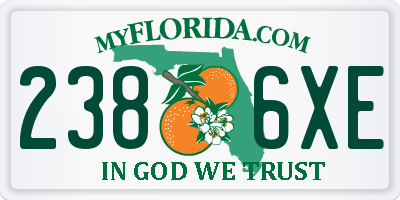 FL license plate 2386XE