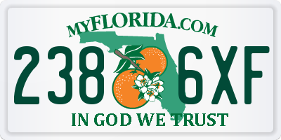 FL license plate 2386XF