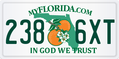 FL license plate 2386XT