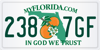 FL license plate 2387GF