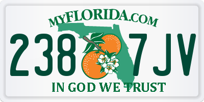 FL license plate 2387JV