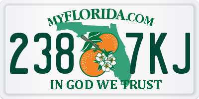 FL license plate 2387KJ