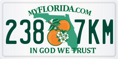 FL license plate 2387KM