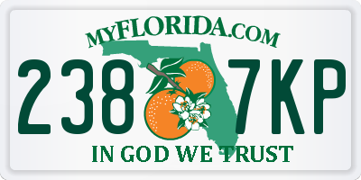 FL license plate 2387KP