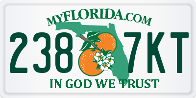 FL license plate 2387KT