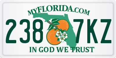 FL license plate 2387KZ