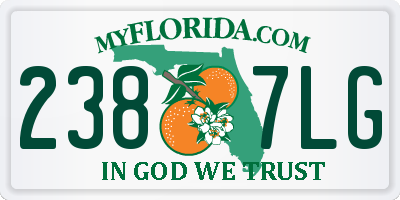 FL license plate 2387LG