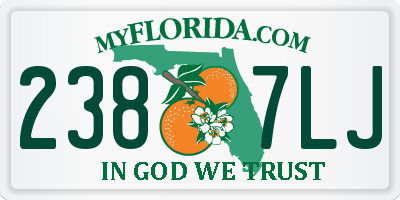 FL license plate 2387LJ