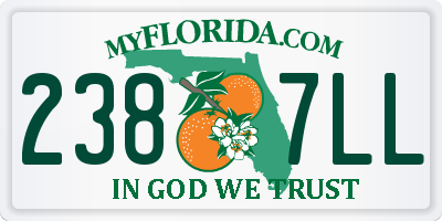FL license plate 2387LL
