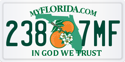 FL license plate 2387MF