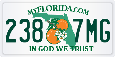 FL license plate 2387MG