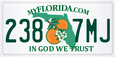 FL license plate 2387MJ