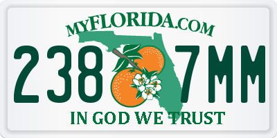 FL license plate 2387MM