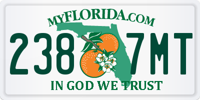 FL license plate 2387MT