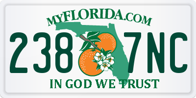 FL license plate 2387NC