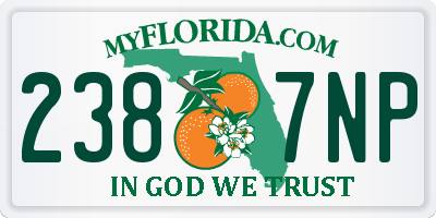 FL license plate 2387NP