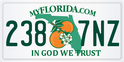 FL license plate 2387NZ