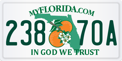 FL license plate 2387OA